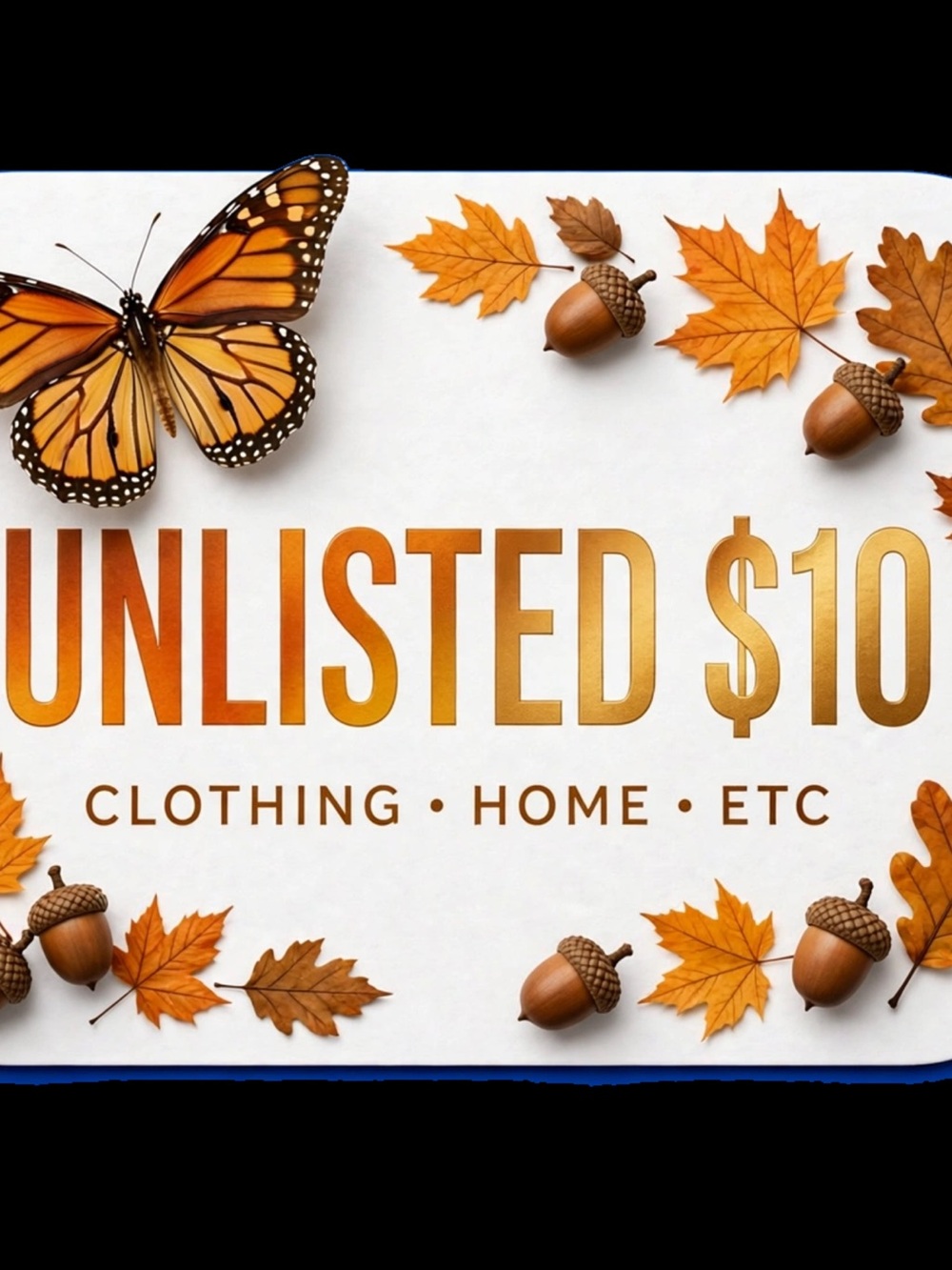 Unlisted $10 Fall Sign with Monarch Butterfly - Orange